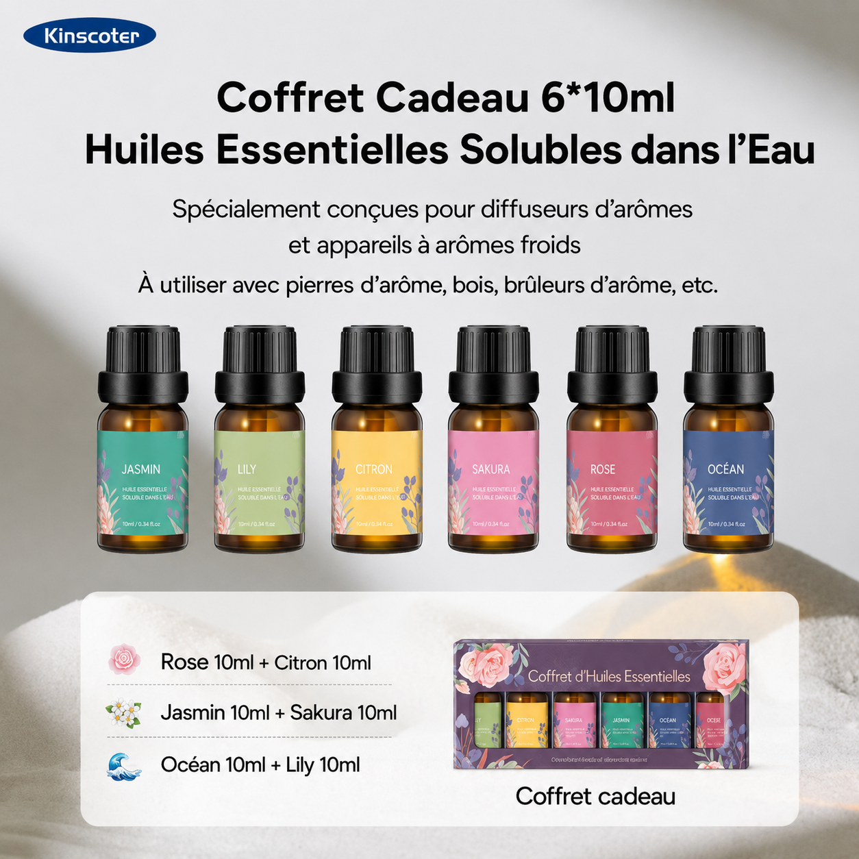 Diffuseur Aromatique USB 300ml – Design Bois & Marbre | Humidificateur Ultrasonique