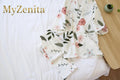 Pyjama Kimono Femme Coton Gaze Imprimé Roses – Livraison Offerte FR & EU