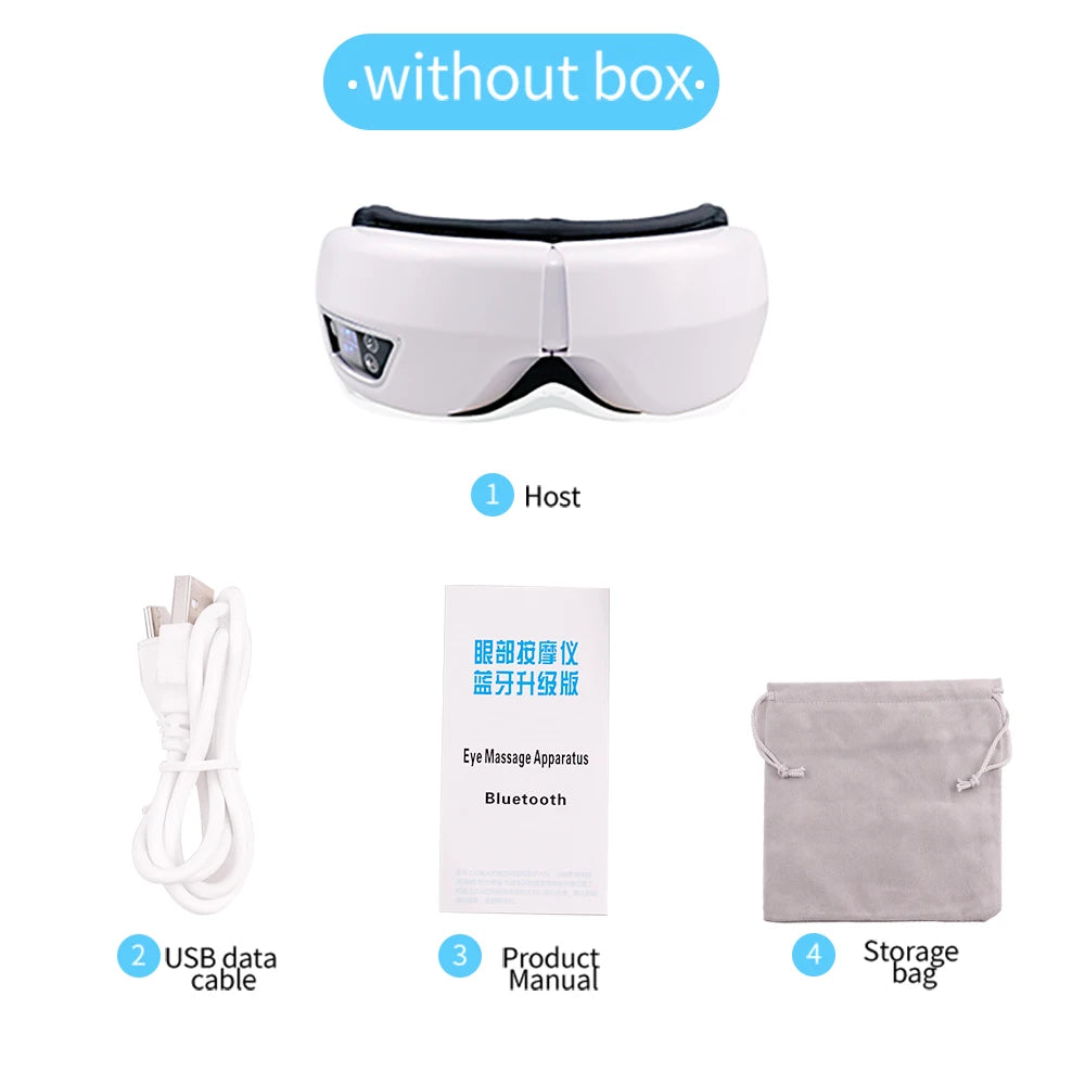 Masseur Intelligent pour les Yeux – Vibration, Airbag & Bluetooth