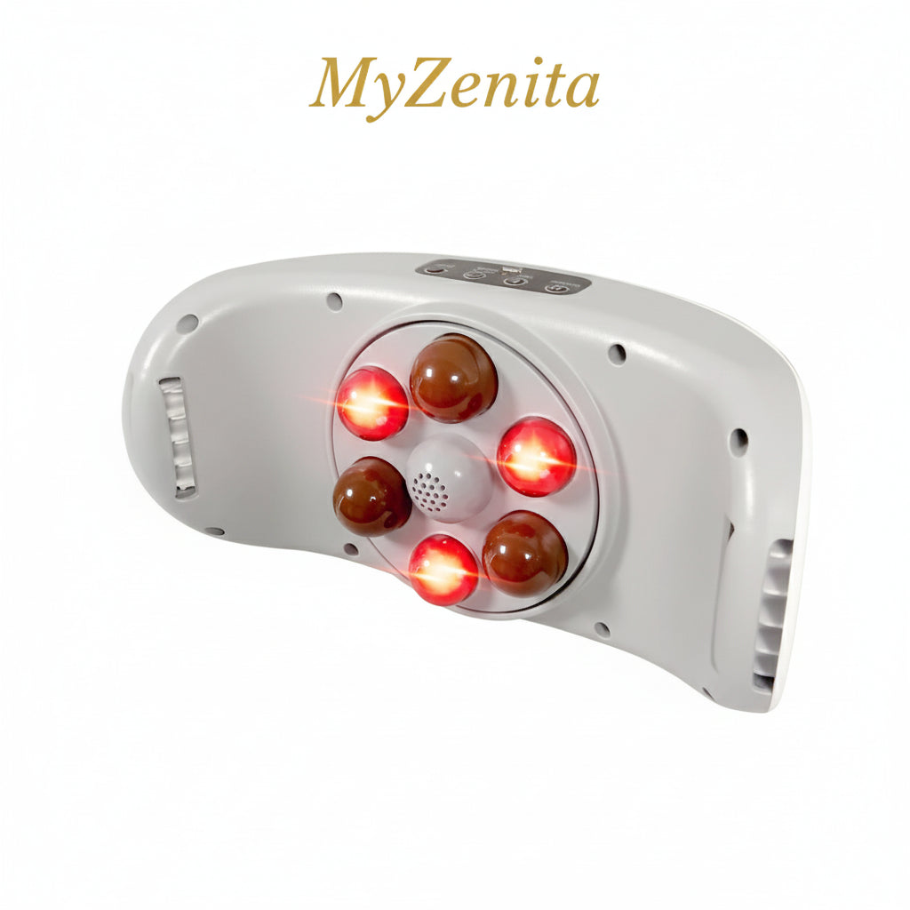 Ceinture de Massage Abdominal Chauffante Rechargeable – 3 Modes & Pétrissage Double Sens