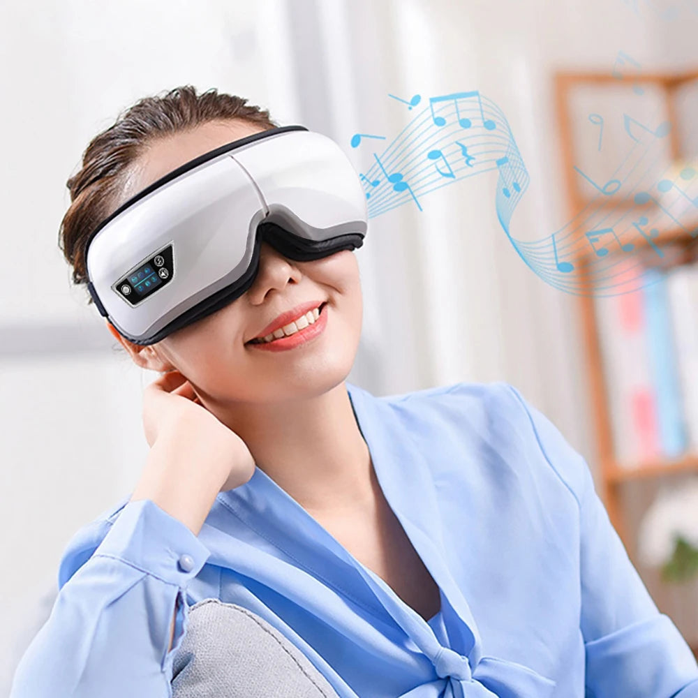 Masseur Intelligent pour les Yeux – Vibration, Airbag & Bluetooth