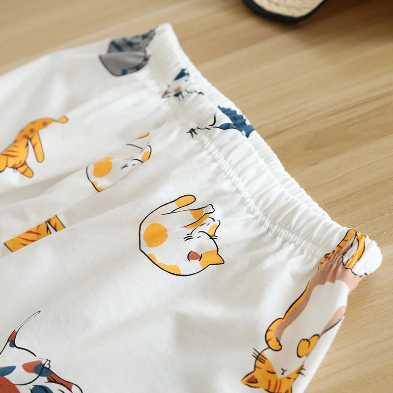 Ensemble Pyjama Femme 100% Coton – T-shirt Manches Courtes & Short - Livraison Offerte