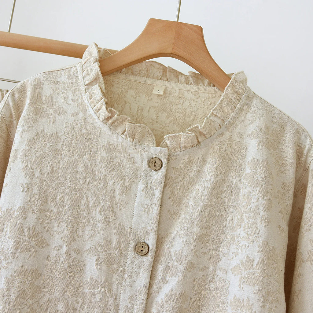 Pyjama Femme Élégant - Ensemble 2 Pièces Manches Longues Décontracté - Livraison Offerte FR & EU