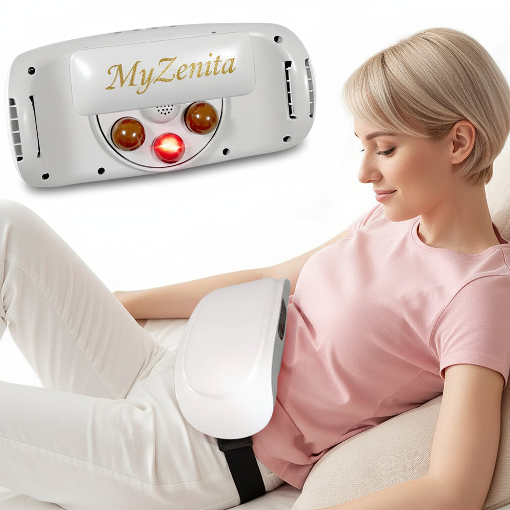 Ceinture de Massage Abdominal Chauffante Rechargeable – 3 Modes & Pétrissage Double Sens