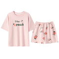 Pyjama Femme Été Coton – Ensemble Short & T-shirt avec Maintien Intégré