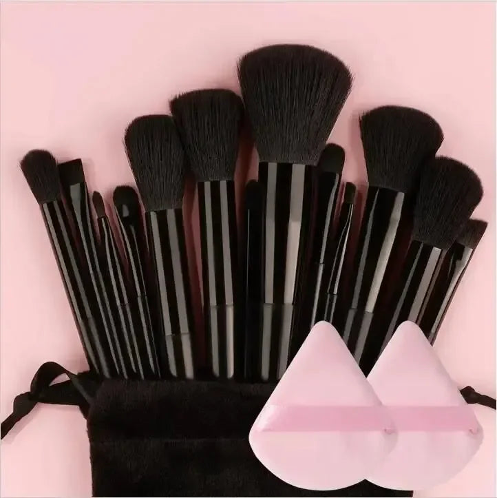 Set 13 Pinceaux Maquillage Professionnel – Poils Doux & Sac de Rangement | Livraison Offerte FR & EU