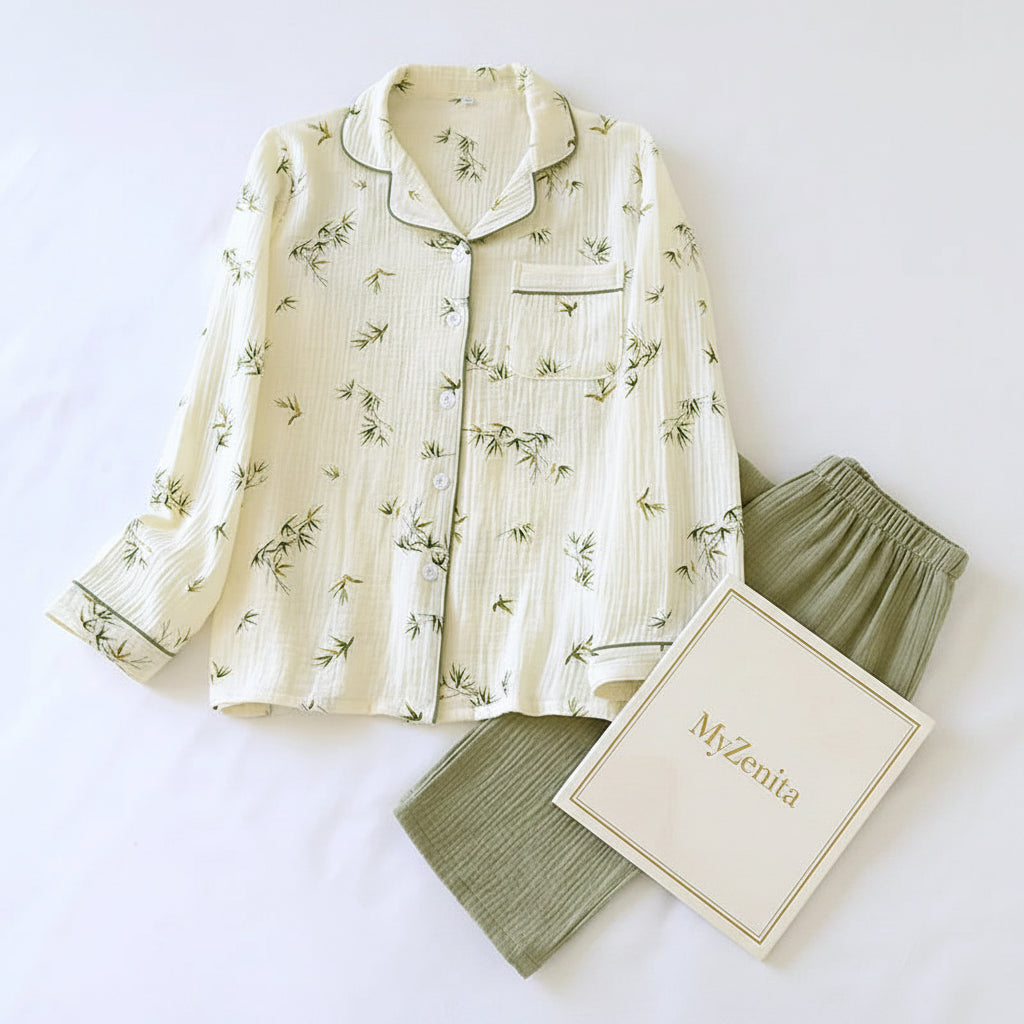 Pyjama Femme 100% Coton Crêpe - Ensemble 2 Pièces Grandes Tailles - Livraison Offerte FR & EU