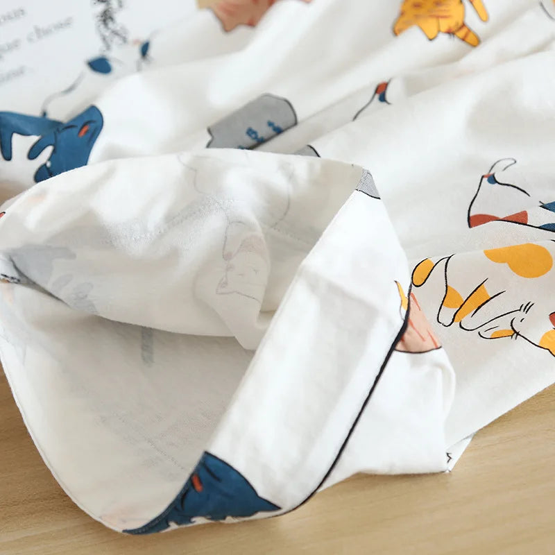 Ensemble Pyjama Femme 100% Coton – T-shirt Manches Courtes & Short - Livraison Offerte