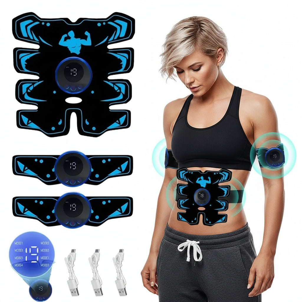 Stimulateur Musculaire EMS 3-en-1 – Abdos & Bras
