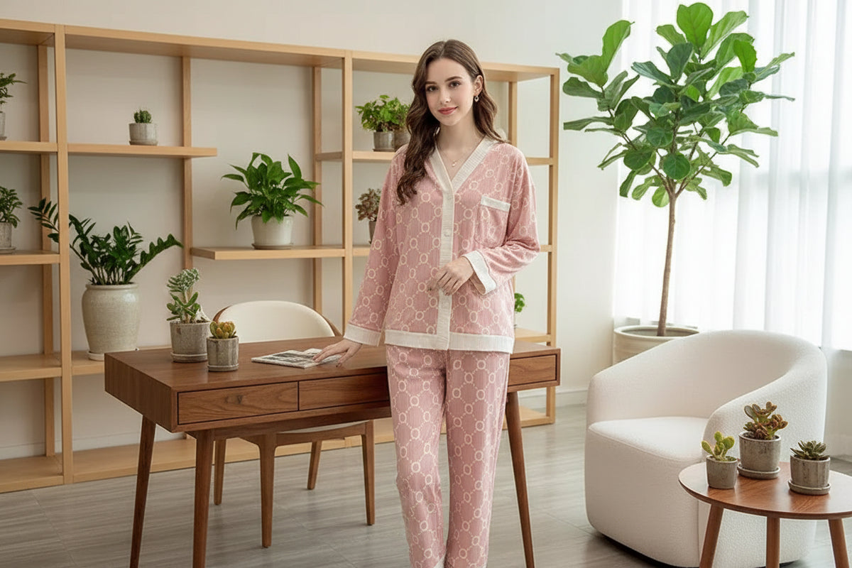 Pyjama Femme 2 Pièces – Douceur & Confort pour l’Automne