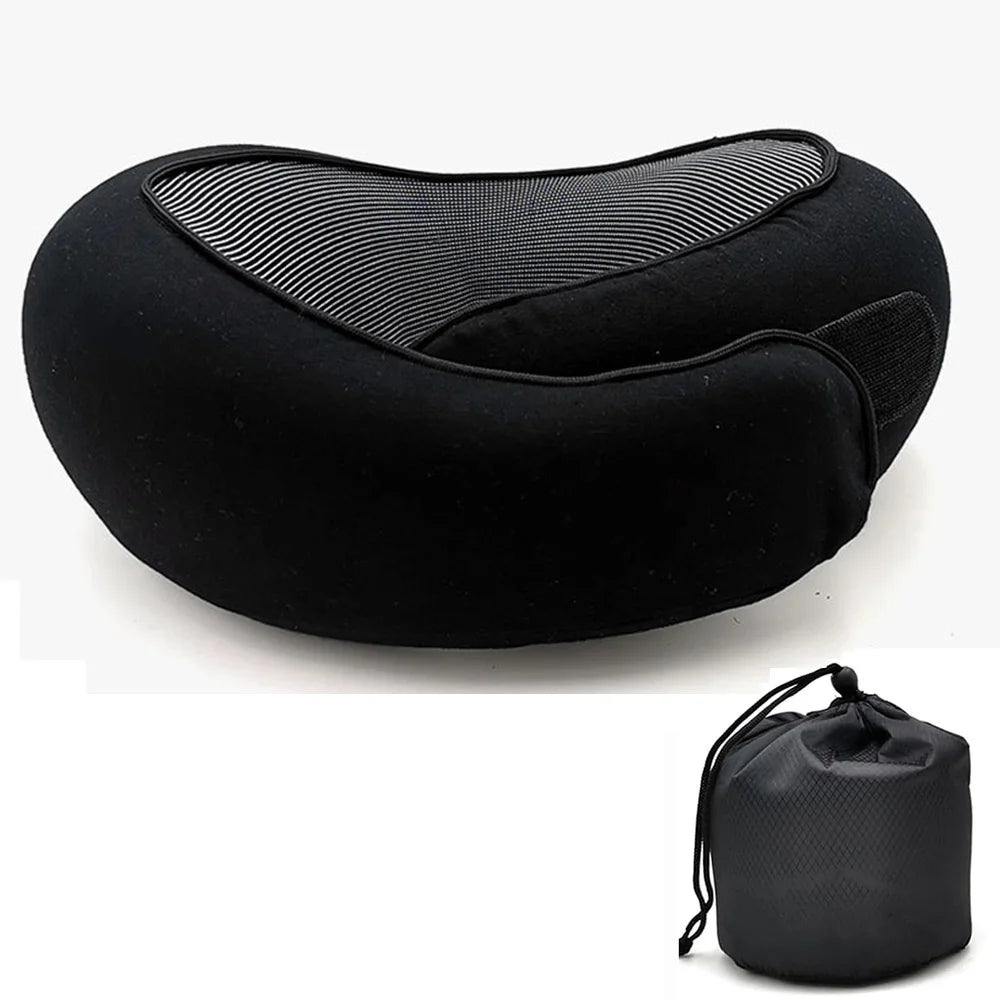 Oreiller de Voyage en Forme de U Style Escargot – Mémoire de Forme Ajustable Portable