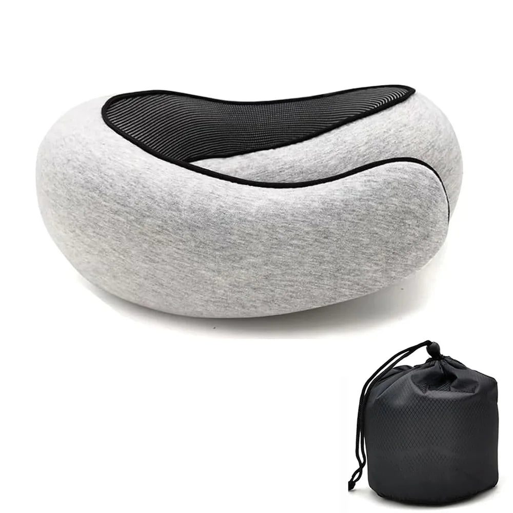 Oreiller de Voyage en Forme de U Style Escargot – Mémoire de Forme Ajustable Portable