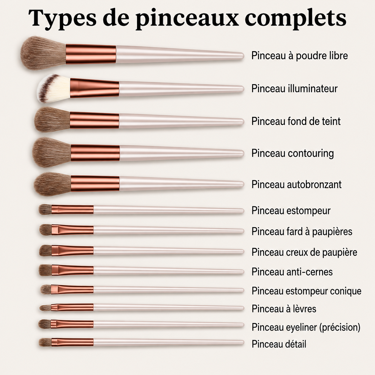 Set 13 Pinceaux Maquillage Professionnel – Poils Doux & Sac de Rangement | Livraison Offerte FR & EU